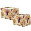Myfsucce Grape Vintage Painting Fabric Storage Basket for Shelves, 2-Pack view 2