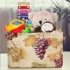Myfsucce Grape Vintage Painting Fabric Storage Basket for Shelves, 2-Pack view 3