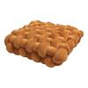 MZSKLW Square Plush Knot Pillow, Handmade, Filled, Caramel, 30 x 50 x 12 cm view 1