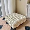 MZSKLW Square Plush Knot Pillow, Handmade, Filled, Caramel, 30 x 50 x 12 cm view 3