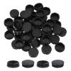 PATIKIL 45 mm Round Ribbed Plugs, 50-Pack, Black PE End Caps view 1