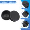 PATIKIL 45 mm Round Ribbed Plugs, 50-Pack, Black PE End Caps view 3