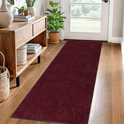 Red Washable Non-Slip Runner Rug, 100 x 140 cm