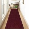 Red Washable Non-Slip Runner Rug, 100 x 140 cm view 2