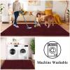 Red Washable Non-Slip Runner Rug, 100 x 140 cm view 3