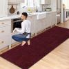 Red Washable Non-Slip Runner Rug, 100 x 140 cm view 4
