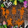 PAIVSUN Easter Bunny Garden Stakes, 5-Piece Rusted Metal Decor Set view 2