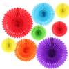 Anevous 10-Pack Paper Party Decorations, 25 cm Paper Fan Honeycomb Balls, Dark Purple view 3