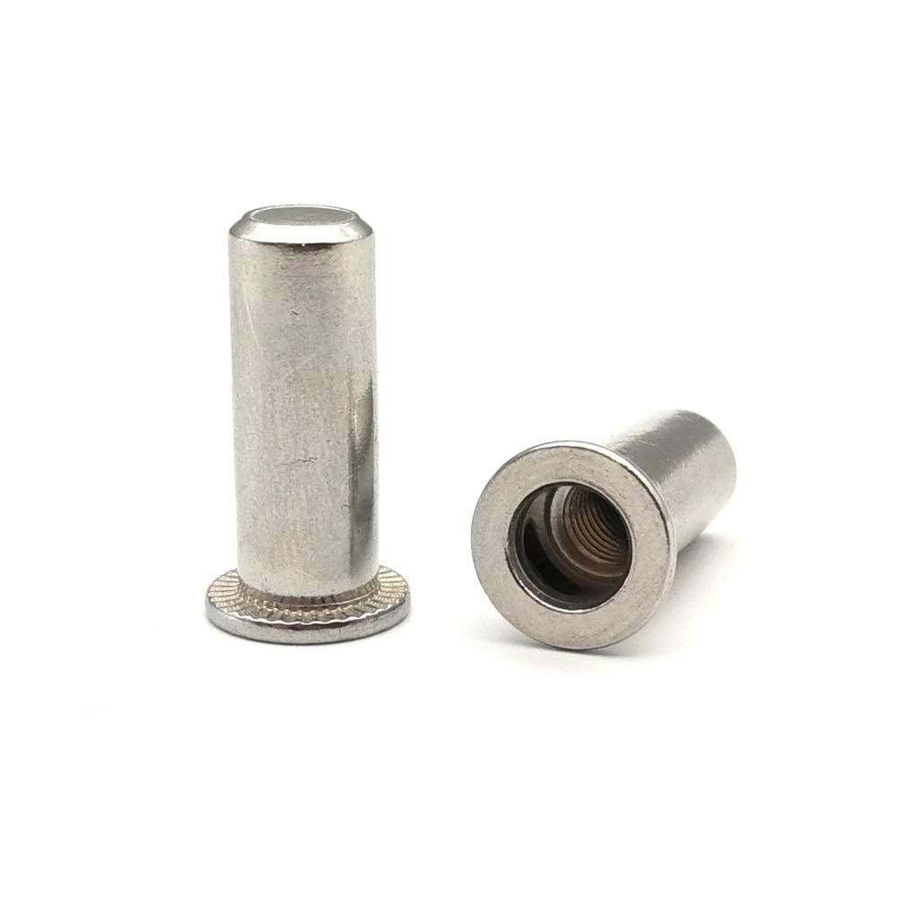 10-Pack M8 Closed-End Sealed Flat-Head Rivet Nuts