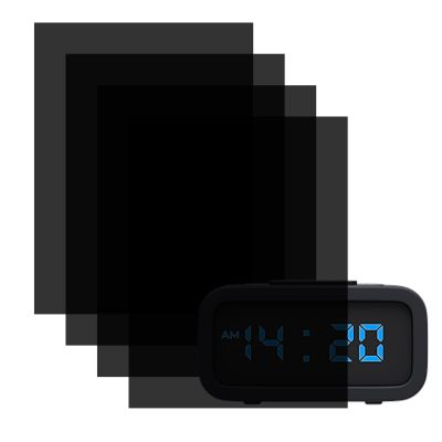 4-Sheet Black LED Dimming Film Stickers, 50% Light Reduction