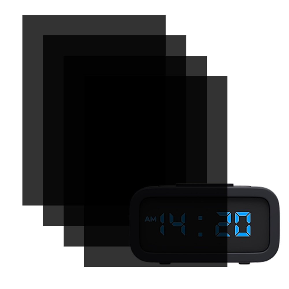 4-Sheet Black LED Dimming Film Stickers, 50% Light Reduction