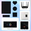 4-Sheet Black LED Dimming Film Stickers, 50% Light Reduction view 3