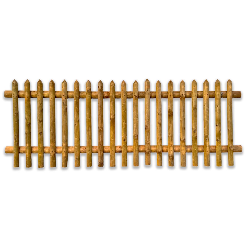 Vertical Slat Garden Fence, KDI Brown, 80 x 250 cm