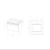 BELLOBATH 60 cm Wall-Mounted Bathroom Vanity, White, Vanity Top + Mirror view 4