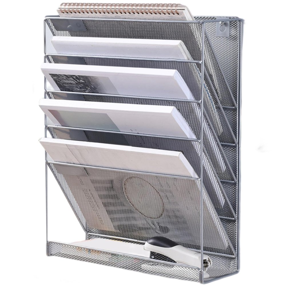 Space-Saving 4-Tier Wall File Organizer