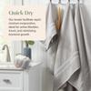 Springtree Home Gray Bath Towels, 4-Piece Set, Popcorn Texture, 100% Combed Cotton, Absorbent, Quick-Drying, OEKO-TEX Standard 100, Poli Collection view 3