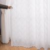 Wycian Voile Kitchen Curtains, White, Wavy Stripe Pattern, 2-Pack, H160 x W86 cm Each view 4