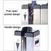 Automatic Wet Umbrella Wrapping Machine with Wheels and Bag Dispenser, Stainless Steel, Platinum view 2