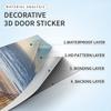 Self-Adhesive Door Wallpaper, Geometric Black and Gold 3D Design, Removable, 80 x 200 cm view 3