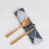 Japanese Portable Cutlery Case, 6-Piece, Fabric and Wood, for Chopsticks view 3