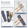 Japanese Portable Cutlery Case, 6-Piece, Fabric and Wood, for Chopsticks view 4