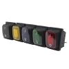 30×22 mm Heavy-Duty Waterproof Rocker Switch, KCD4-201 DPST 4-Pin, 16A 250VAC, ON-OFF-ON, Red LED 12–24V view 3