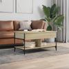 WKIEQACO Sonoma Oak Coffee Table, 100 x 50 x 50 cm view 3