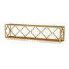 Wall-Mounted Wine Rack with Floating Shelves and Inverted Glass Rack, Gold, 150 × 25 × 40 cm view 2
