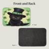 Mexpekil St. Patrick's Cat Clover Doormat, 40 x 60 cm, Washable, Indoor/Outdoor, Non-Slip view 2