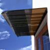 Modern Polycarbonate Door Awning, Brown, 60 x 100 cm view 1