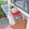 Modern Polycarbonate Door Awning, Brown, 60 x 100 cm view 2