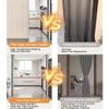 No-Drill Blackout Door Curtain with Glide Rails, Magnetic Blue, 80 x 220 cm view 2