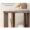 Small 360° Rotating Rubberwood Bookcase with Wheels view 4