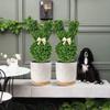 Artificial Boxwood Bunny Topiary Garden Stake, 1 pc view 2