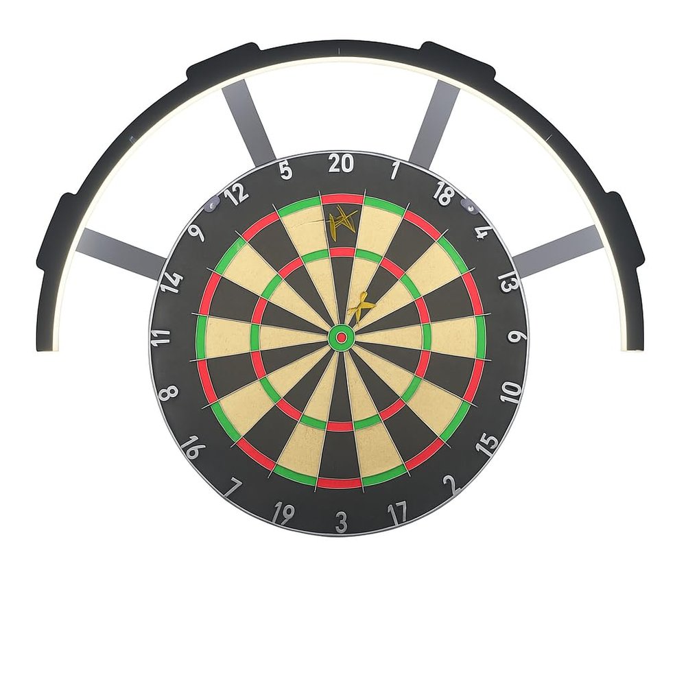 180° LED Dartboard Lighting System, Black, with Lighting and Magnets