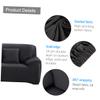 Cabilock Stretch Sofa Slipcover 195 x 230 cm Polyester Black view 2