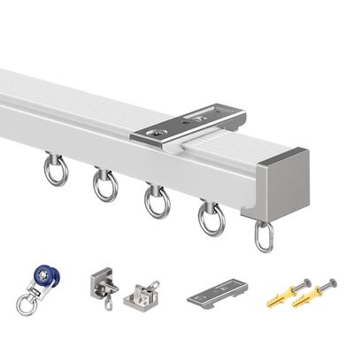 Ceiling-Mounted Curtain Track, White, 2.5 m (8.2 ft)