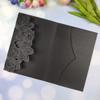 JTKSSCS 50 Laser-Cut Tri-Fold Wedding Invitations with Green and Blue Leaves, Personalized Leaf Pocket, Invitation Envelope (Brown, Cover and Envelope) view 4