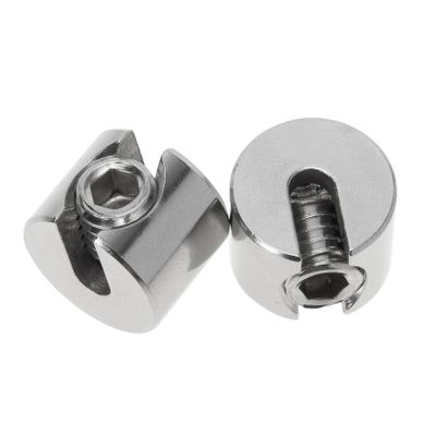 DECOMELODY 4-Piece Stainless Steel Wire Rope Clamps with Slot