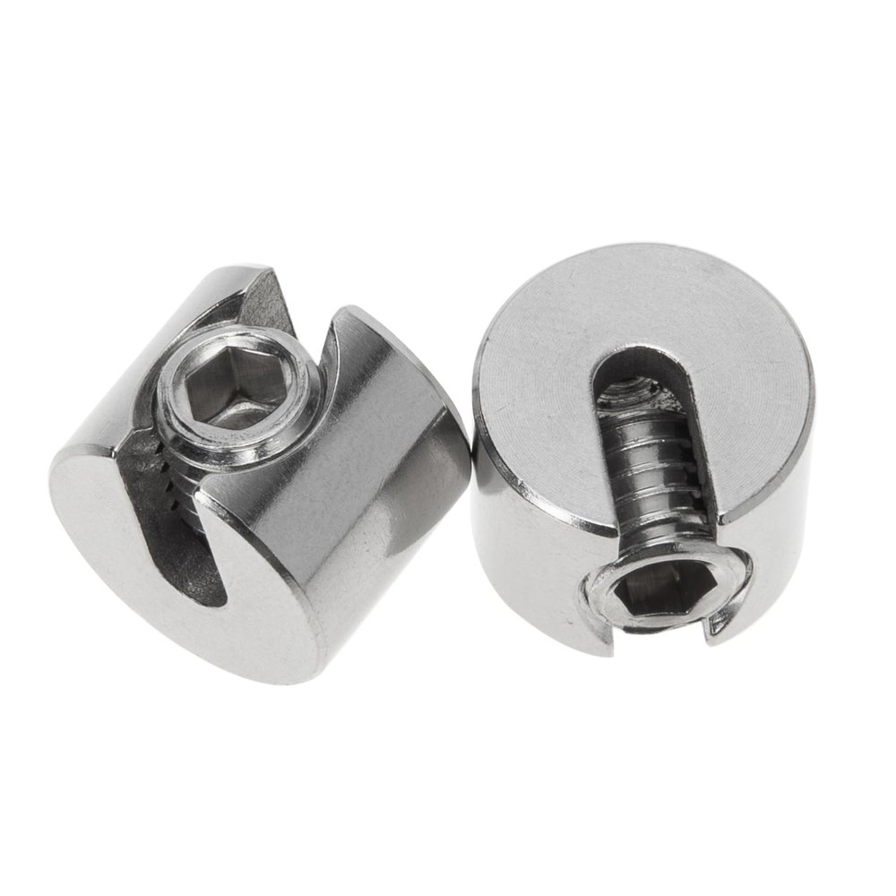 DECOMELODY 4-Piece Stainless Steel Wire Rope Clamps with Slot