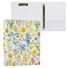 KLL 1.5-Inch 3-Ring Binder with Pockets, 1/2-Pack, 200-Sheet Capacity, Aesthetic Summer Flowers—Daffodil, Larkspur, White view 3
