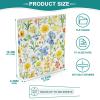 KLL 1.5-Inch 3-Ring Binder with Pockets, 1/2-Pack, 200-Sheet Capacity, Aesthetic Summer Flowers—Daffodil, Larkspur, White view 4