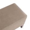 RTSFKFS S–XXXL Stretch Ottoman Slipcover, Rectangular Footstool Cover with Elastic Bottom (Khaki, 65 x 85 cm) view 1