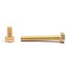 Hex Bolts DIN 933, Natural Brass, External Hex (M4 x 16, 1 pc.) view 3