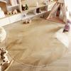Round Office Chair Floor Protection Mat, Transparent, 1.0 mm, 100 cm view 2