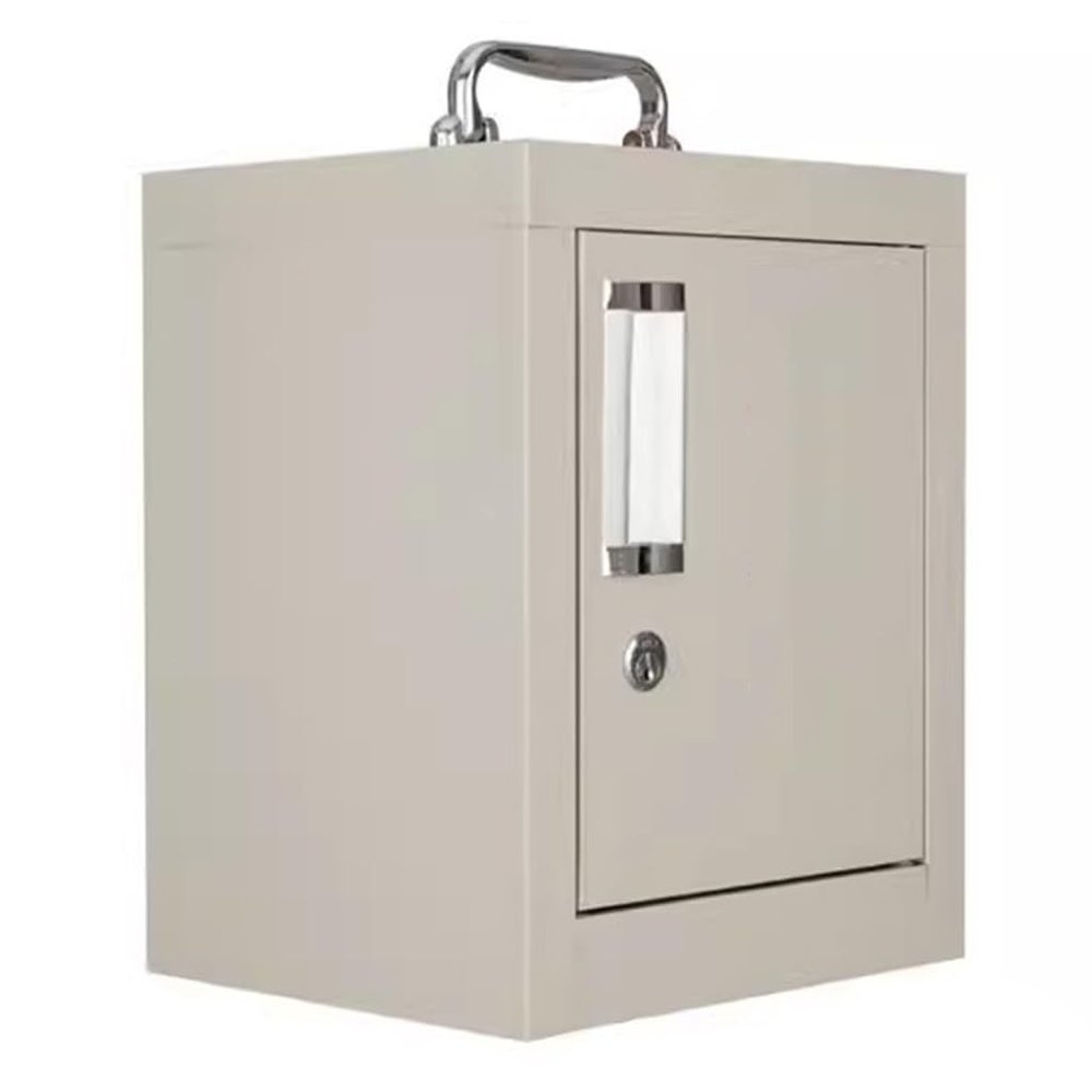 Easnuroz Cell Phone Storage Locker, 12–60 Slots, Stainless Steel, Wall-Mount/Desktop with Lock