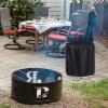 Round Outdoor Fire Pit Cover, Rain Cover view 2