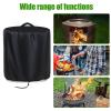 Round Outdoor Fire Pit Cover, Rain Cover view 4