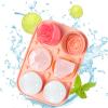 Luxoraiova Silicone Ice Cube Mold, 5 cm Sphere Mold with Lid and Funnel, Pink view 1