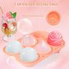 Luxoraiova Silicone Ice Cube Mold, 5 cm Sphere Mold with Lid and Funnel, Pink view 4